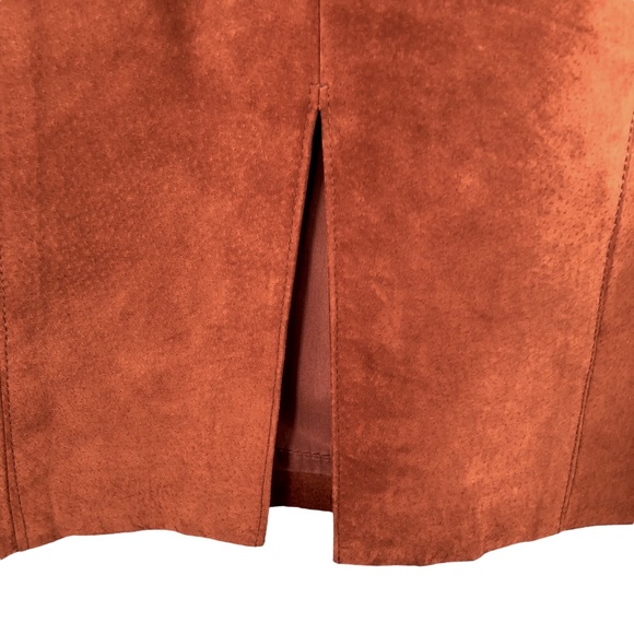 Danier Suede Skirt Size 8 Copper Brown - Picture 4 of 11